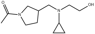 1-(3-{[Cyclopropyl-(2-hydroxy-ethyl)-aMino]-Methyl}-pyrrolidin-1-yl)-ethanone Struktur