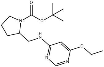 2-[(6-Ethoxy-pyriMidin-4-ylaMino)-Methyl]-pyrrolidine-1-carboxylic acid tert-butyl ester Struktur