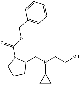 2-{[Cyclopropyl-(2-hydroxy-ethyl)-aMino]-Methyl}-pyrrolidine-1-carboxylic acid benzyl ester Struktur