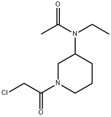 N-[1-(2-Chloro-acetyl)-piperidin-3-yl]-N-ethyl-acetaMide Struktur