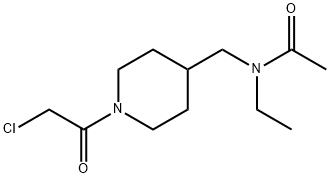 N-[1-(2-Chloro-acetyl)-piperidin-4-ylMethyl]-N-ethyl-acetaMide Struktur