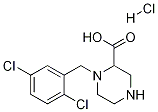 1-(2,5-Dichloro-benzyl)-piperazine-2-carboxylic acid hydrochloride Struktur