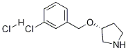 (R)-3-(3-Chloro-benzyloxy)-pyrrolidine hydrochloride Struktur