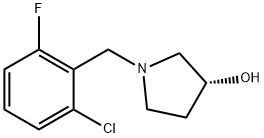 (R)-1-(2-Chloro-6-fluoro-benzyl)-pyrrolidin-3-ol Struktur