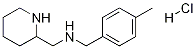 (4-Methyl-benzyl)-piperidin-2-ylMethyl-aMine hydrochloride Struktur