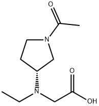 [((R)-1-Acetyl-pyrrolidin-3-yl)-ethyl-aMino]-acetic acid Struktur