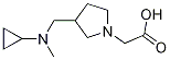 {3-[(Cyclopropyl-Methyl-aMino)-Methyl]-pyrrolidin-1-yl}-acetic acid Struktur