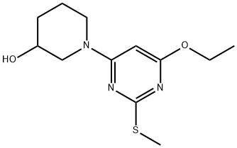 1-(6-Ethoxy-2-Methylsulfanyl-pyriMidin-4-yl)-piperidin-3-ol Struktur