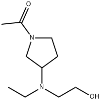 1-{3-[Ethyl-(2-hydroxy-ethyl)-aMino]-pyrrolidin-1-yl}-ethanone Struktur