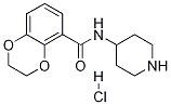 2,3-Dihydro-benzo[1,4]dioxine-5-carboxylic acid piperidin-4-ylaMide hydrochloride Struktur