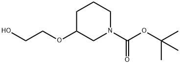 3-(2-Hydroxy-ethoxy)-piperidine-1-carboxylic acid tert-butyl ester Struktur