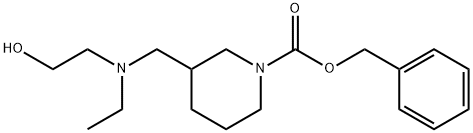 3-{[Ethyl-(2-hydroxy-ethyl)-aMino]-Methyl}-piperidine-1-carboxylic acid benzyl ester Struktur