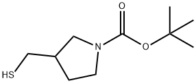 3-MercaptoMethyl-pyrrolidine-1-carboxylic acid tert-butyl ester Struktur