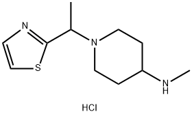 Methyl-[1-(1-thiazol-2-yl-ethyl)-piperidin-4-yl]-aMine hydrochloride Struktur