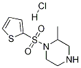 2-Methyl-1-(thiophene-2-sulfonyl)-piperazine hydrochloride Struktur