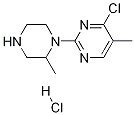 4-Chloro-5-methyl-2-(2-methyl-piperazin-1-yl)-pyrimidine hydrochloride Struktur