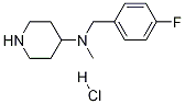 (4-Fluoro-benzyl)-methyl-piperidin-4-yl-amine hydrochloride Struktur