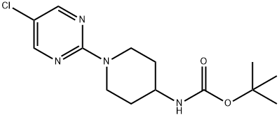 [1-(5-Chloro-pyrimidin-2-yl)-piperidin-4-yl]-carbamic acid tert-butyl ester Struktur