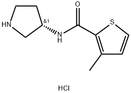 3-Methyl-thiophene-2-carboxylic acid (S)-pyrrolidin-3-ylamide hydrochloride Struktur