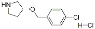 (R)-3-(4-Chloro-benzyloxy)-pyrrolidine hydrochloride Struktur