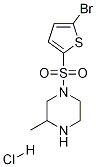 1-(5-Bromo-thiophene-2-sulfonyl)-3-methyl-piperazine hydrochloride Struktur