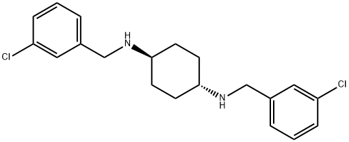 (1R,4R)-N,N'-Bis-(3-chloro-benzyl)-cyclohexane-1,4-diaMine Struktur