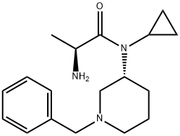 (S)-2-AMino-N-((R)-1-benzyl-piperidin-3-yl)-N-cyclopropyl-propionaMide Struktur