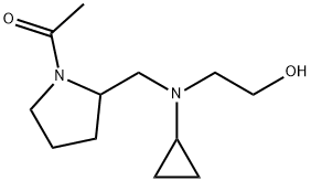 1-(2-{[Cyclopropyl-(2-hydroxy-ethyl)-aMino]-Methyl}-pyrrolidin-1-yl)-ethanone Struktur