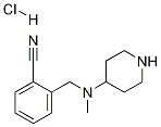 2-[(Methyl-piperidin-4-yl-aMino)-Methyl]-benzonitrile hydrochloride Struktur