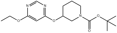 3-(6-Ethoxy-pyriMidin-4-yloxy)-piperidine-1-carboxylic acid tert-butyl ester Struktur