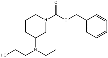 3-[Ethyl-(2-hydroxy-ethyl)-aMino]-piperidine-1-carboxylic acid benzyl ester Struktur