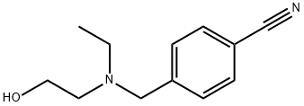 4-{[Ethyl-(2-hydroxy-ethyl)-aMino]-Methyl}-benzonitrile Struktur