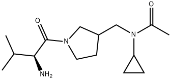 N-[1-((S)-2-AMino-3-Methyl-butyryl)-pyrrolidin-3-ylMethyl]-N-cyclopropyl-acetaMide Struktur