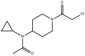 N-[1-(2-Chloro-acetyl)-piperidin-4-yl]-N-cyclopropyl-acetaMide Struktur