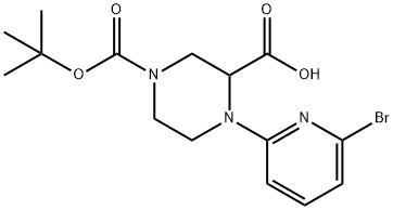 4-(6-Bromo-pyridin-2-yl)-piperazine-1,3-dicarboxylic acid 1-tert-butylester Struktur