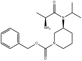 (S)-3-[((S)-2-AMino-propionyl)-isopropyl-aMino]-piperidine-1-carboxylic acid benzyl ester Struktur