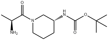 [(R)-1-((S)-2-AMino-propionyl)-piperidin-3-yl]-carbaMic acid tert-butyl ester Struktur