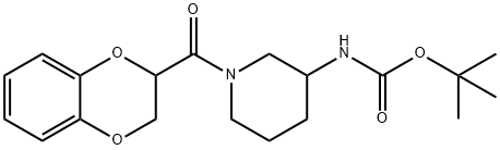 [1-(2,3-Dihydro-benzo[1,4]dioxine-2-carbonyl)-piperidin-3-yl]-carbaMic acid tert-butyl ester Struktur