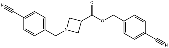 1-(4-Cyano-benzyl)-azetidine-3-carboxylic acid 4-cyano-benzyl ester Struktur