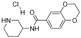 2,3-Dihydro-benzo[1,4]dioxine-6-carboxylic acid piperidin-3-ylaMide hydrochloride Struktur