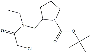 2-{[(2-Chloro-acetyl)-ethyl-aMino]-Methyl}-pyrrolidine-1-carboxylic acid tert-butyl ester Struktur