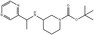 3-(1-Pyrazin-2-yl-ethylaMino)-piperidine-1-carboxylic acid tert-butyl ester Struktur