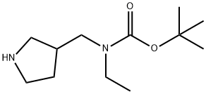 Ethyl-pyrrolidin-3-ylmethyl-carbamic acid tert-butyl ester Struktur