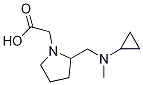 {2-[(Cyclopropyl-Methyl-aMino)-Methyl]-pyrrolidin-1-yl}-acetic acid Struktur