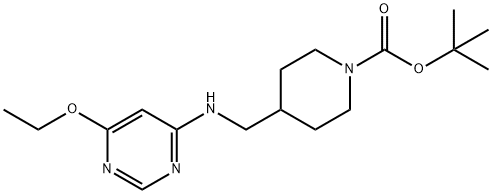 4-[(6-Ethoxy-pyriMidin-4-ylaMino)-Methyl]-piperidine-1-carboxylic acid tert-butyl ester Struktur