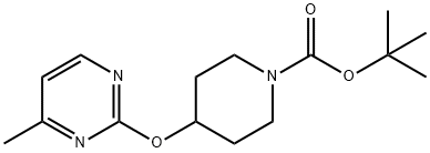 4-(4-Methyl-pyrimidin-2-yloxy)-piperidine-1-carboxylic acid tert-butyl ester Struktur