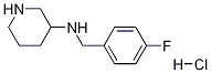 (4-Fluoro-benzyl)-piperidin-3-yl-amine hydrochloride Struktur