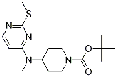 4-[Methyl-(2-methylsulfanyl-pyrimidin-4-yl)-amino]-piperidine-1-carboxylic acid tert-butyl ester Struktur