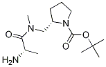 (S)-2-{[((S)-2-AMino-propionyl)-Methyl-aMino]-Methyl}-pyrrolidine-1-carboxylic acid tert-butyl ester Struktur