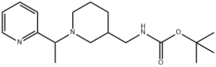 [1-(1-Pyridin-2-yl-ethyl)-piperidin-3-ylMethyl]-carbaMic acid tert-butyl ester Struktur